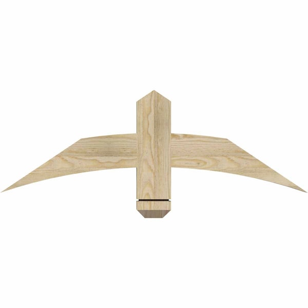 Ekena Millwork Bellingham Rough Sawn Timber Gable Bracket, Douglas Fir, 36"W x 12"H x 2"D x 4"F, 8/12 Pitch GBW036X12X0204BEL00RDF - main